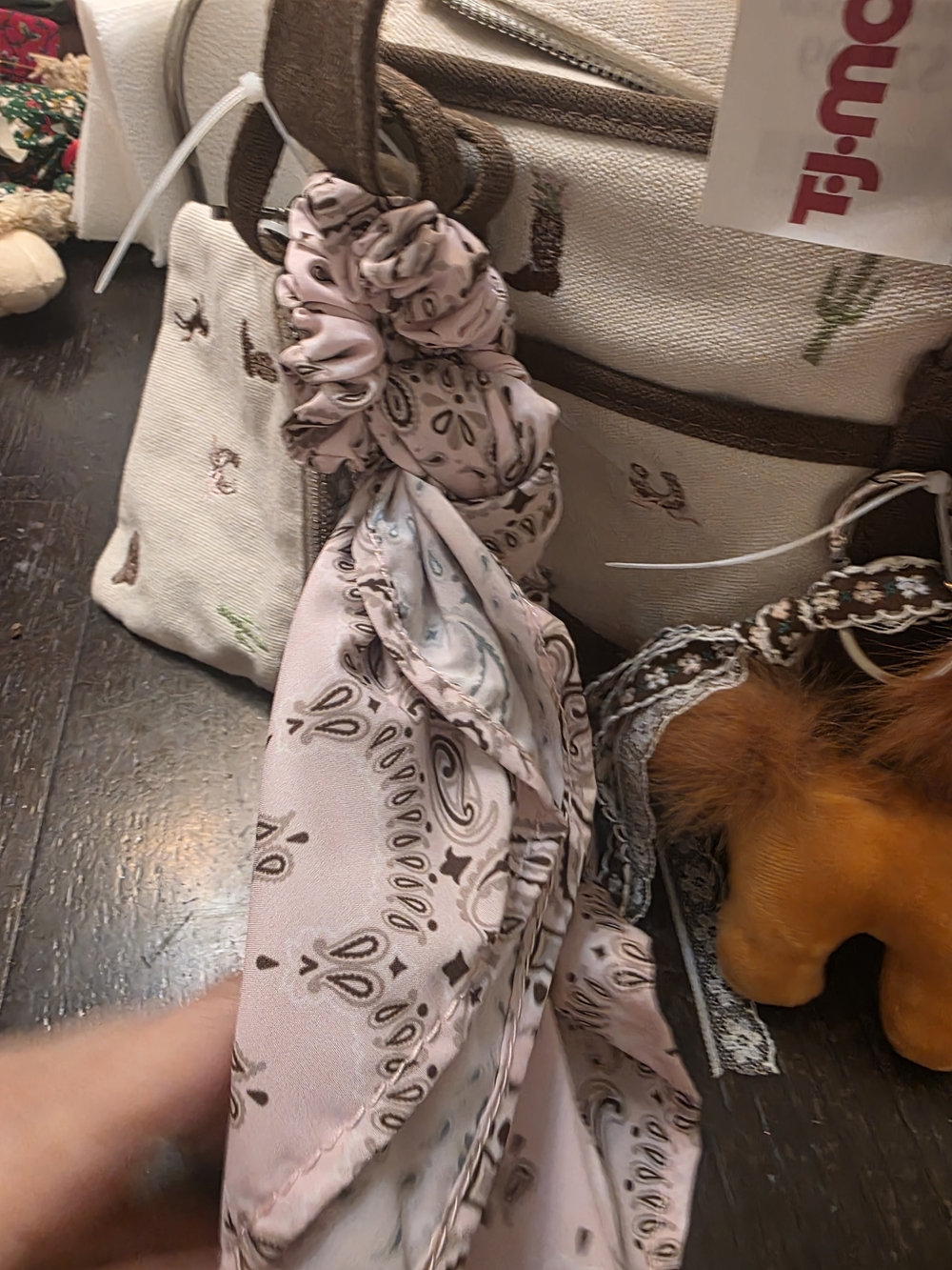 Madden Girl Beige & Pink Western Kids Tote with Pony Charm - Picture 3 of 6